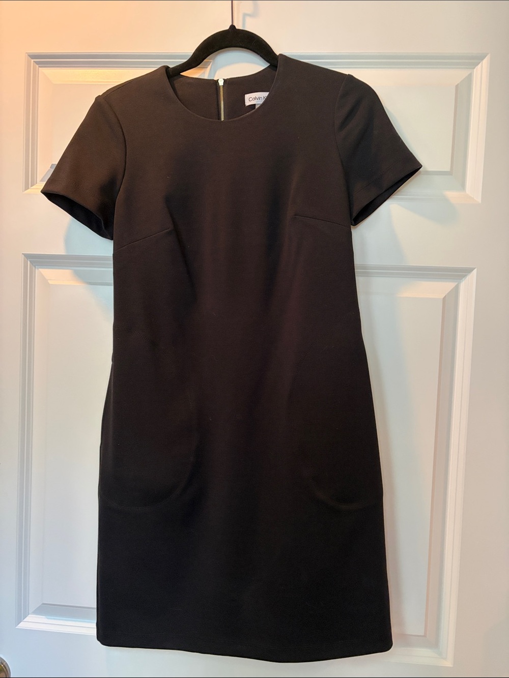 Calvin Klein Black Short-Sleeve Shift Dress